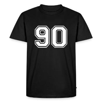 90 - T-shirt Premium bio Homme - noir - Devant - Nico (187cm)