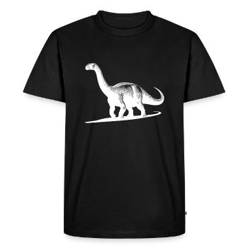 Dinosaure géant Dino Brachiosaurus - T-shirt Premium bio Homme - noir - Devant - Nico (187cm)
