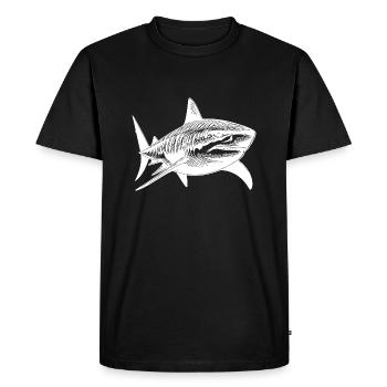 Great Tiger Shark Shark Diver Favorite Animal - Men's Premium Organic T-Shirt - black - Front - Nico (187cm)