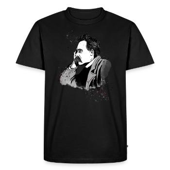 Friedrich Nietzsche - T-shirt Premium bio Homme - noir - Devant - Nico (187cm)