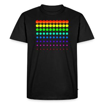 Colorful dots - Men's Premium Organic T-Shirt - black - Front - Nico (187cm)