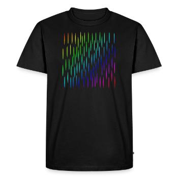 Colorful stripes | | patterns Shapes | Symbol - Men's Premium Organic T-Shirt - black - Front - Nico (187cm)