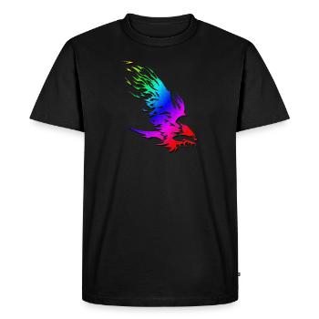 Eagle | Bird of prey attack hunter wild pattern - Men's Premium Organic T-Shirt - black - Front - Nico (187cm)
