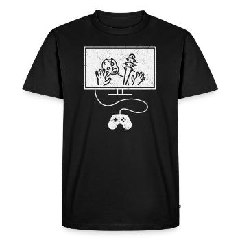Jouer avec des zombies - T-shirt Premium bio Homme - noir - Devant - Nico (187cm)