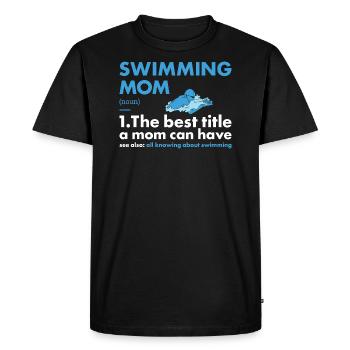 Sport Maman Natation - T-shirt Premium bio Homme - noir - Devant - Nico (187cm)