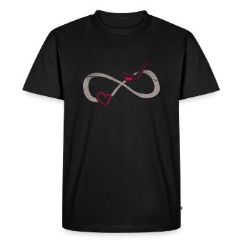 Infini∞ J'adore le hockey sur glace ∞ Bâtons de hockey sur glace - T-shirt Premium bio Homme - noir - Devant - Nico (187cm)