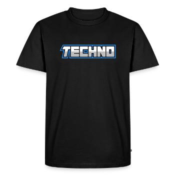 Techno - T-shirt Premium bio Homme - noir - Devant - Nico (187cm)