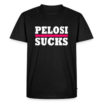 Nancy pelosi sucks - T-shirt Premium bio Homme - noir - Devant - Nico (187cm)