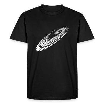 Cercle géométrique Lignes en spirale Points - T-shirt Premium bio Homme - noir - Devant - Nico (187cm)