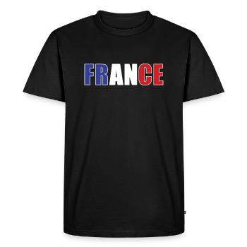 France Rugby - T-shirt Premium bio Homme - noir - Devant - Nico (187cm)