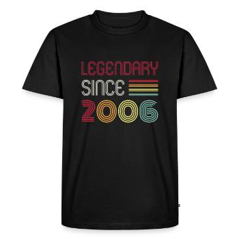 Birthday Legendary Since 2006 - Men's Premium Organic T-Shirt - black - Front - Nico (187cm)
