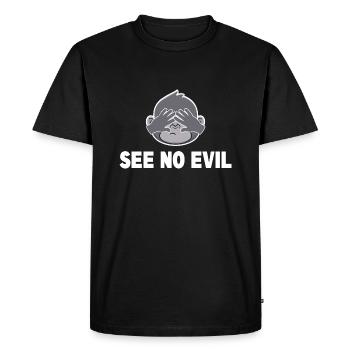 See no evil triplets partnerlook gift - Men's Premium Organic T-Shirt - black - Front - Nico (187cm)