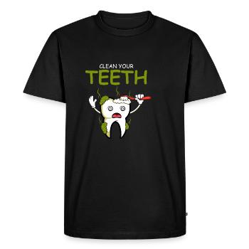 Brossez-vous les dents Étudiant en dentisterie. Poison - T-shirt Premium bio Homme - noir - Devant - Nico (187cm)