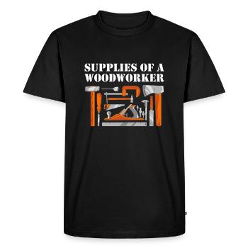 Carpenter Supplies Of A Woodworker Woodworking - Men's Premium Organic T-Shirt - black - Front - Nico (187cm)