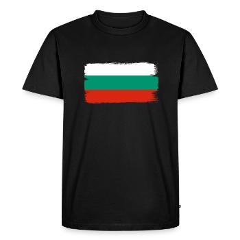 Bulgarie Drapeau bulgare Drapeau Sables d’or - T-shirt Premium bio Homme - noir - Devant - Nico (187cm)