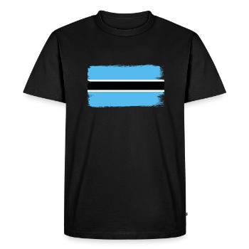 Drapeau du Botswana Drapeau du Botswana Afrique - T-shirt Premium bio Homme - noir - Devant - Nico (187cm)