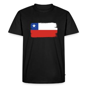 Chili Drapeau Amérique du Sud Drapeau chilien Vintage - T-shirt Premium bio Homme - noir - Devant - Nico (187cm)
