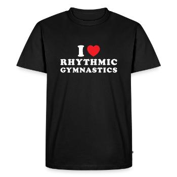 Gymnaste J’adore la gymnastique rythmique - T-shirt Premium bio Homme - noir - Devant - Nico (187cm)