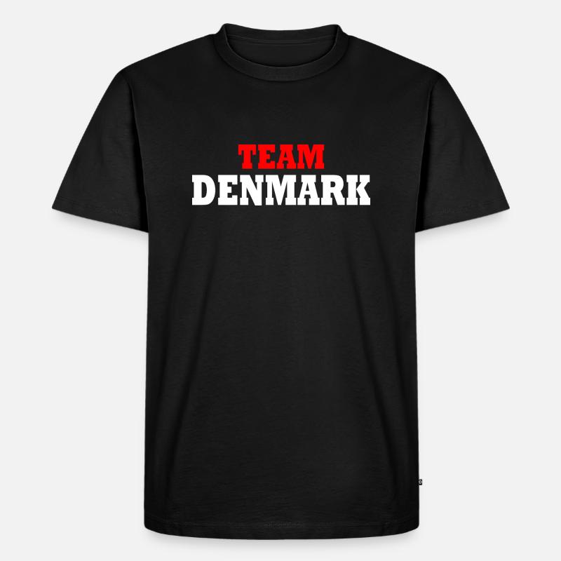 Team denmark - Männer Premium Bio T-Shirt - Schwarz