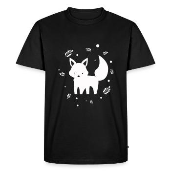 Renard - Animal Zoo Animal Lovers Conservation de la nature - T-shirt Premium bio Homme - noir - Devant - Nico (187cm)