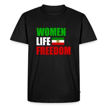Women life freedom - Men's Premium Organic T-Shirt - black - Front - Nico (187cm)