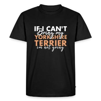 Si je ne peux pas apporter mon Yorkshire Terrier, je n’y vais pas - T-shirt Premium bio Homme - noir - Devant - Nico (187cm)