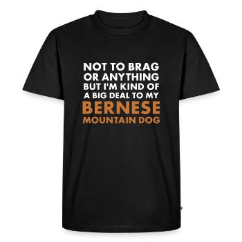 Je suis un gros problème pour mon bouvier bernois - T-shirt Premium bio Homme - noir - Devant - Nico (187cm)