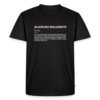 Définition du Malamute d’Alaska - T-shirt Premium bio Homme - noir - Devant - Nico (187cm)