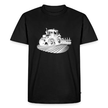 Machines agricoles Tracteur Tracteur de champ Travail sur le terrain - T-shirt Premium bio Homme - noir - Devant - Nico (187cm)