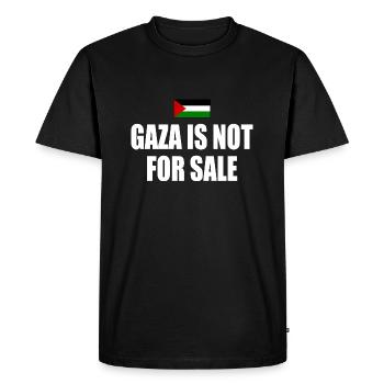 gaza is not for sale - Men's Premium Organic T-Shirt - black - Front - Nico (187cm)