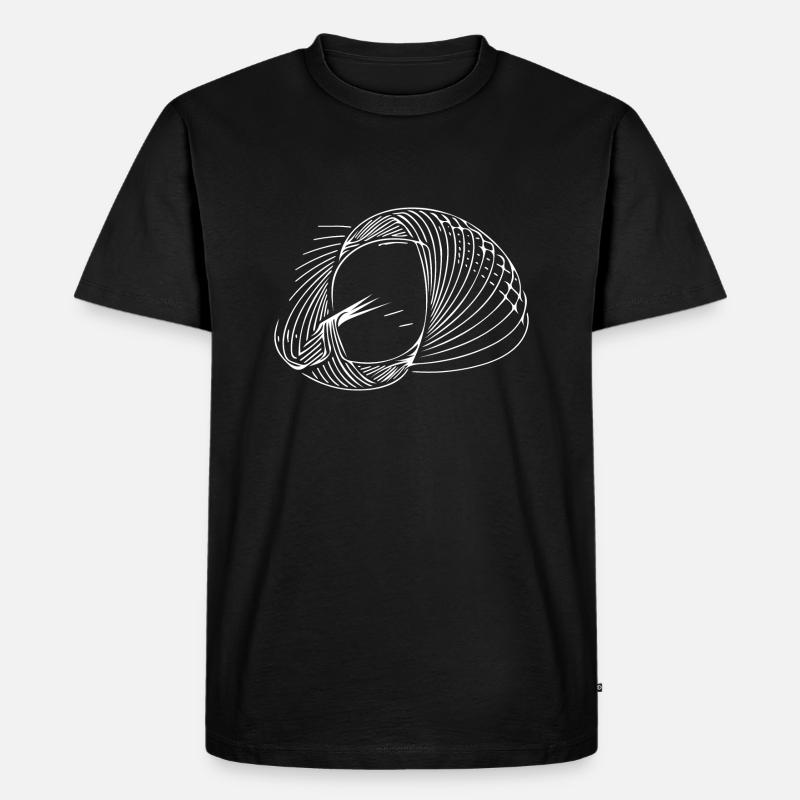 Geometric circle lines - Men's Premium Organic T-Shirt - black