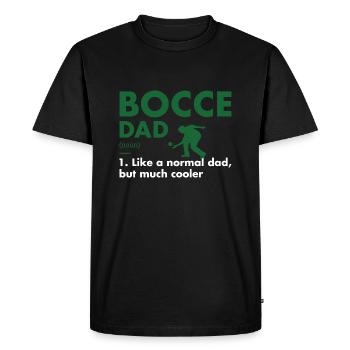 Sport Dad Définition Bocce - T-shirt Premium bio Homme - noir - Devant - Nico (187cm)
