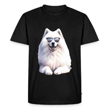 Chien Samoyède Cadeaux Mignon Samoyède Chien Graphique - T-shirt Premium bio Homme - noir - Devant - Nico (187cm)