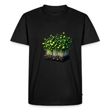 Micro-pousses Agriculture Pousses végétaliennes - T-shirt Premium bio Homme - noir - Devant - Nico (187cm)