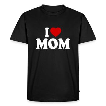 I love mom - T-shirt Premium bio Homme - noir - Devant - Nico (187cm)