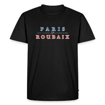 Paris Roubaix - Men's Premium Organic T-Shirt - black - Front - Nico (187cm)