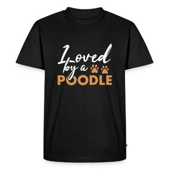 Loved By A Poodle - Men's Premium Organic T-Shirt - black - Front - Nico (187cm)