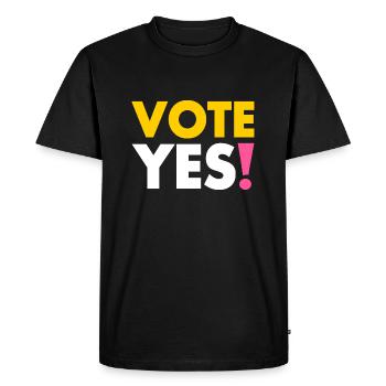 Vote yes - T-shirt Premium bio Homme - noir - Devant - Nico (187cm)