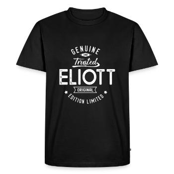 ELIOTT cadeau homme personnalisé prénom eliott - T-shirt Premium bio Homme - noir - Devant - Nico (187cm)