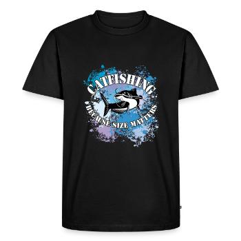 Catfish catfish fish catfish for splashes of paint - Men's Premium Organic T-Shirt - black - Front - Nico (187cm)