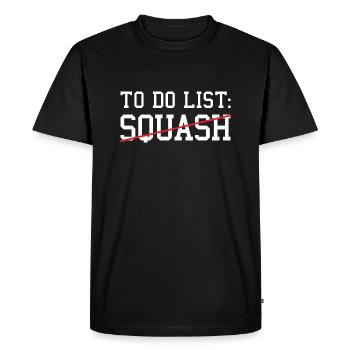 Sport To Do List Squash - Men's Premium Organic T-Shirt - black - Front - Nico (187cm)