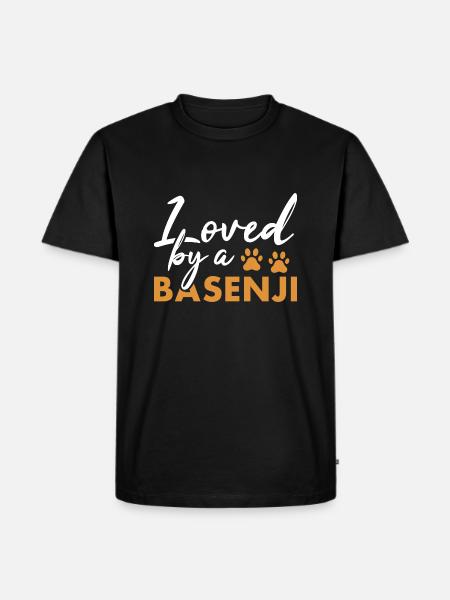 Dog Loved By A Basenji - Men's Premium Organic T-Shirt - black