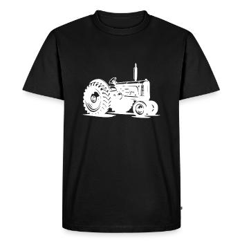 tracteur de terrain tracteur de machines agricoles vintage tracteur - T-shirt Premium bio Homme - noir - Devant - Nico (187cm)