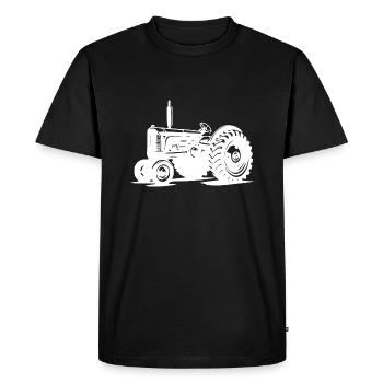 Tracteur de petit terrain Tracteur de machines agricoles Tracteur - T-shirt Premium bio Homme - noir - Devant - Nico (187cm)