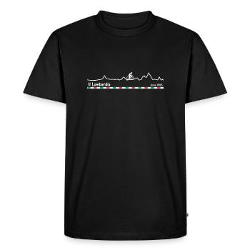 Visite de la Lombardie - T-shirt Premium bio Homme - noir - Devant - Nico (187cm)