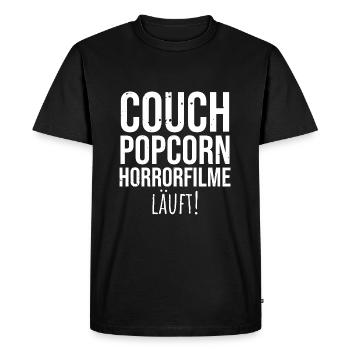 Horror Movie Addict - Horror Movie Fan - Men's Premium Organic T-Shirt - black - Front - Nico (187cm)