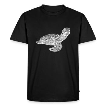 Elegant vintage turtle - Men's Premium Organic T-Shirt - black - Front - Nico (187cm)