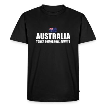 L’Australie aujourd’hui demain Toujours Australie Rugby - T-shirt Premium bio Homme - noir - Devant - Nico (187cm)