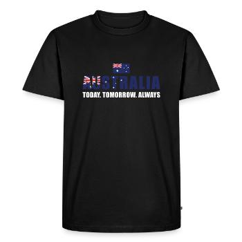 L’Australie aujourd’hui demain Toujours Australie Rugby - T-shirt Premium bio Homme - noir - Devant - Nico (187cm)