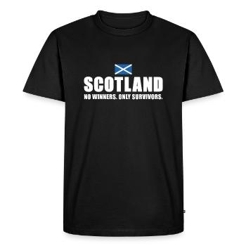Ecosse Pas de vainqueurs seulement des survivants Ecosse Rugby - T-shirt Premium bio Homme - noir - Devant - Nico (187cm)